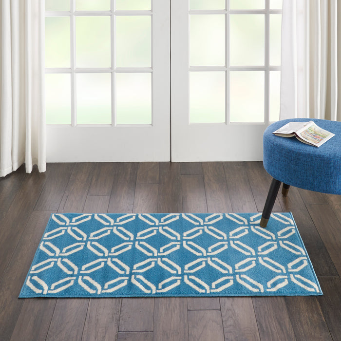 Nourison Jubilant JUB17 Blue Area Rug