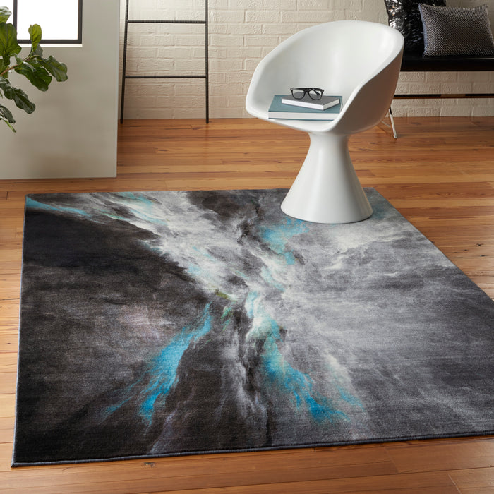 Nourison Le Reve LER06 Charcoal/Multicolor Area Rug