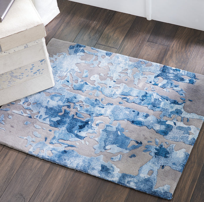 Nourison Prismatic PRS10 Blue/Grey Area Rug