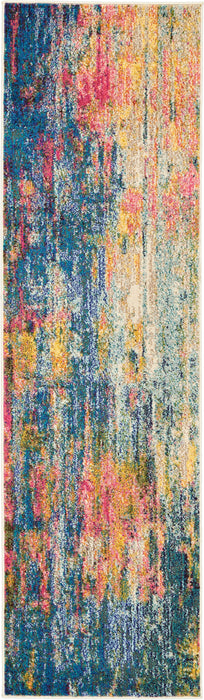 Nourison Celestial CES09 Blue/Yellow Area Rug