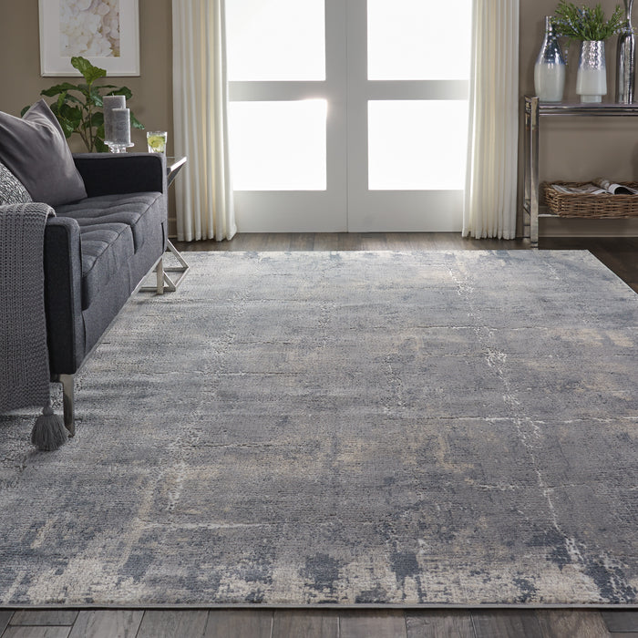 Nourison Rustic Textures RUS06 Grey/Beige Area Rug