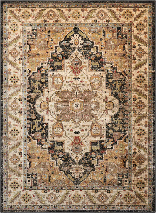 Nourison Delano DEL05 Black Area Rug