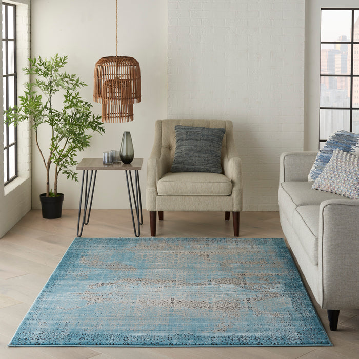 Nourison Karma KRM01 Blue Area Rug