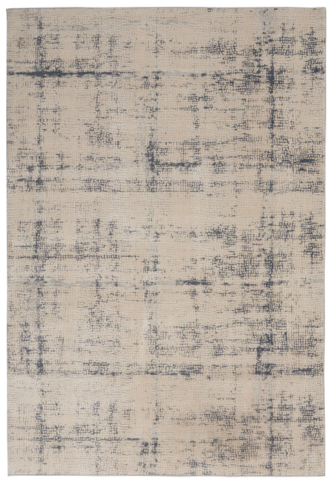 Nourison Rustic Textures RUS06 Ivory/Blue Area Rug