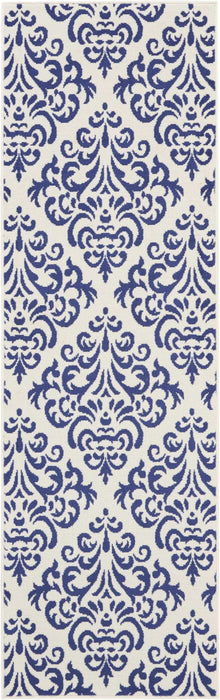 Nourison Grafix GRF06 White/Blue Area Rug