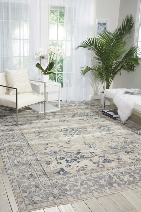 Nourison Malta MAI05 Ivory/Blue Area Rug