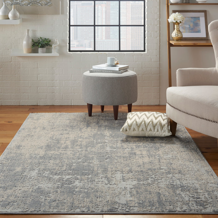 Nourison Rustic Textures RUS01 Ivory/Silver Area Rug