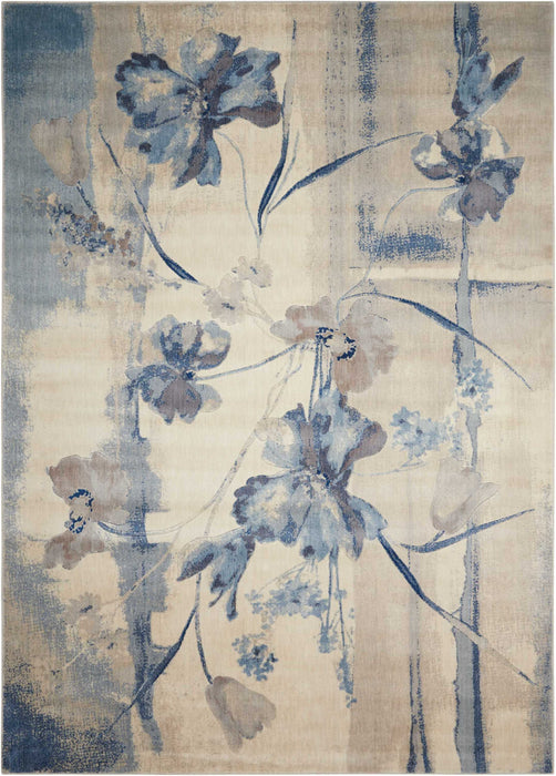 Nourison Somerset ST18 Ivory/Blue Area Rug