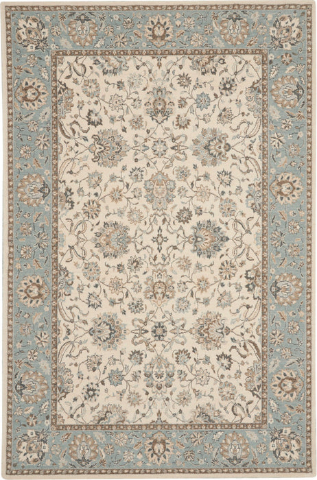 Nourison Living Treasures LI16 Ivory/Aqua Area Rug