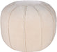 Livabliss Cotton Velvet CVPF-010 Solid & Border Velvet Pouf