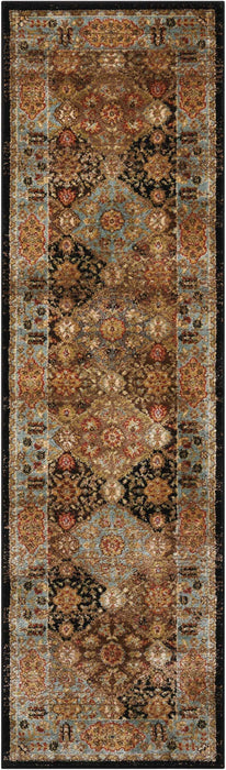 Nourison Delano DEL03 Black/Blue Area Rug