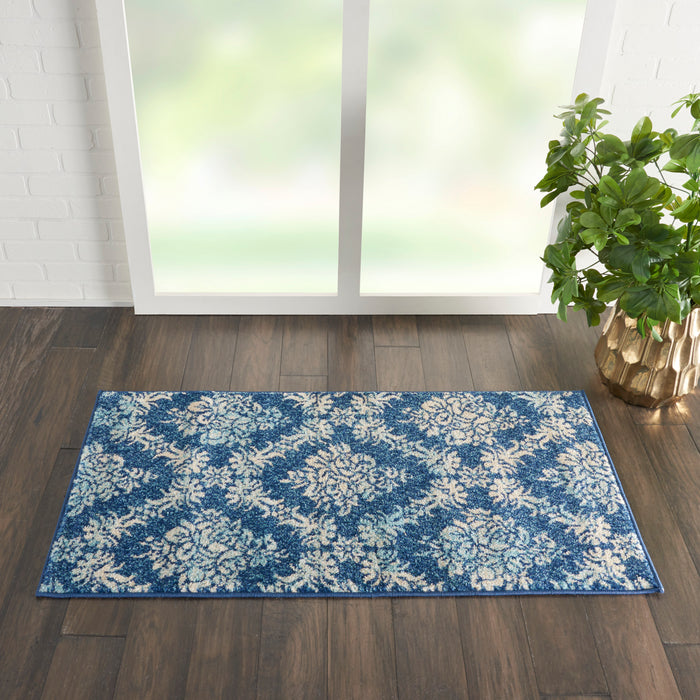 Nourison Tranquil TRA09 Navy/Light Blue Area Rug