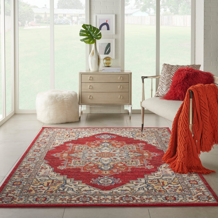 Nourison Majestic MST05 Red Area Rug