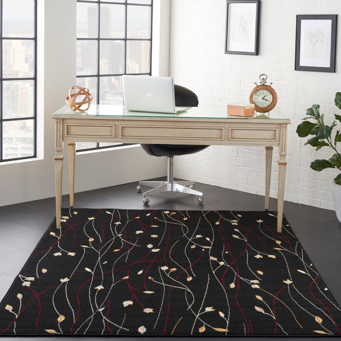 Nourison Grafix GRF15 Black Area Rug