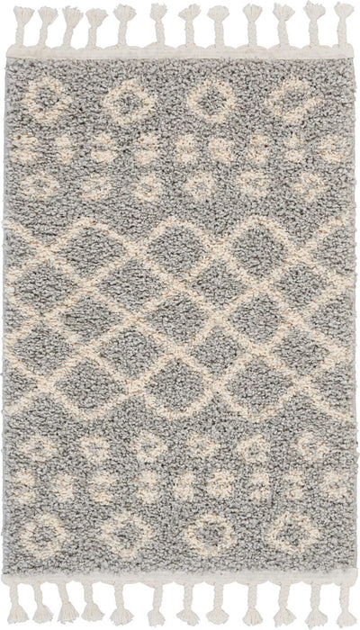 Nourison Moroccan Shag MRS02 Silver Area Rug