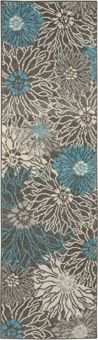 Nourison Passion PSN17 Charcoal/Blue Area Rug