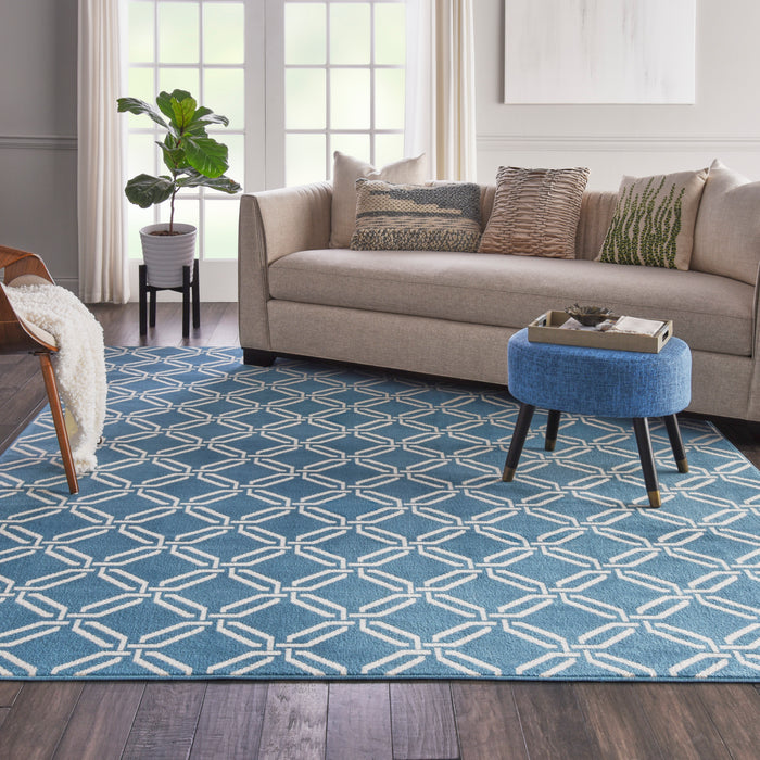 Nourison Jubilant JUB17 Blue Area Rug