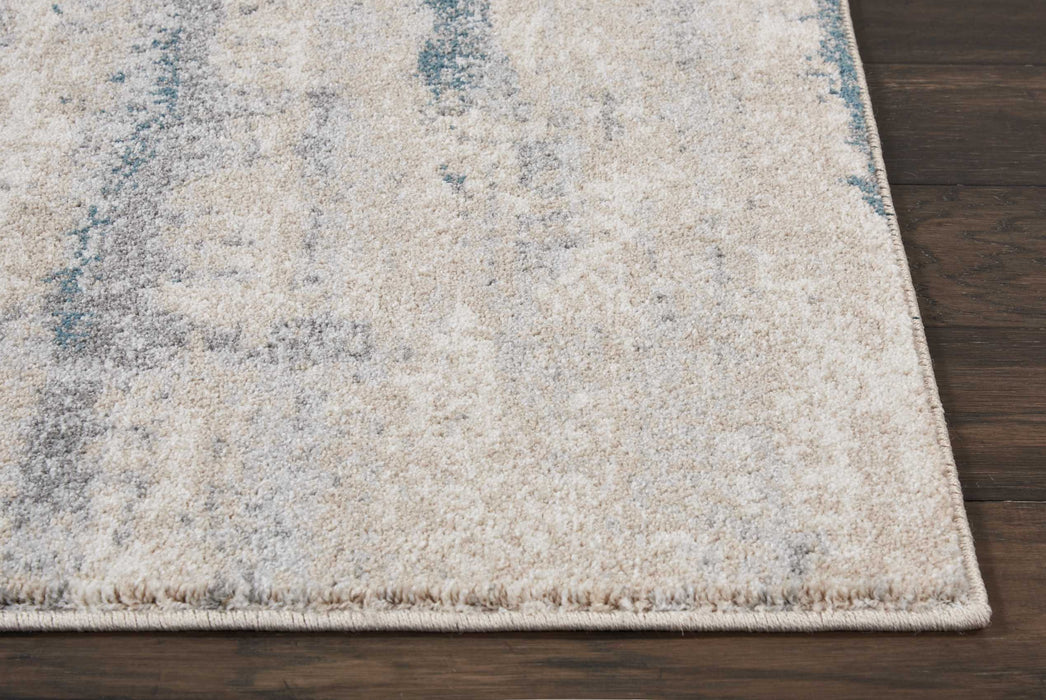 Nourison Maxell MAE17 Ivory/Teal Area Rug