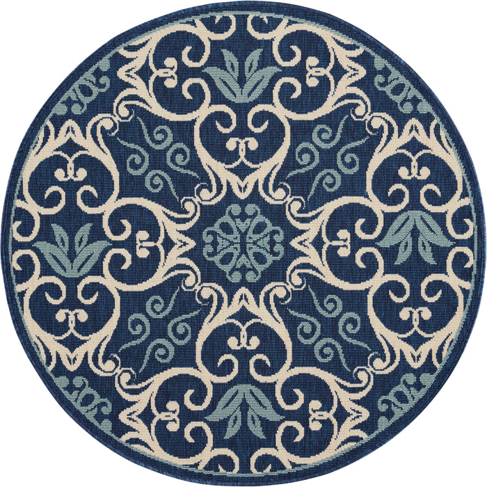 Nourison Caribbean CRB02 Navy Area Rug