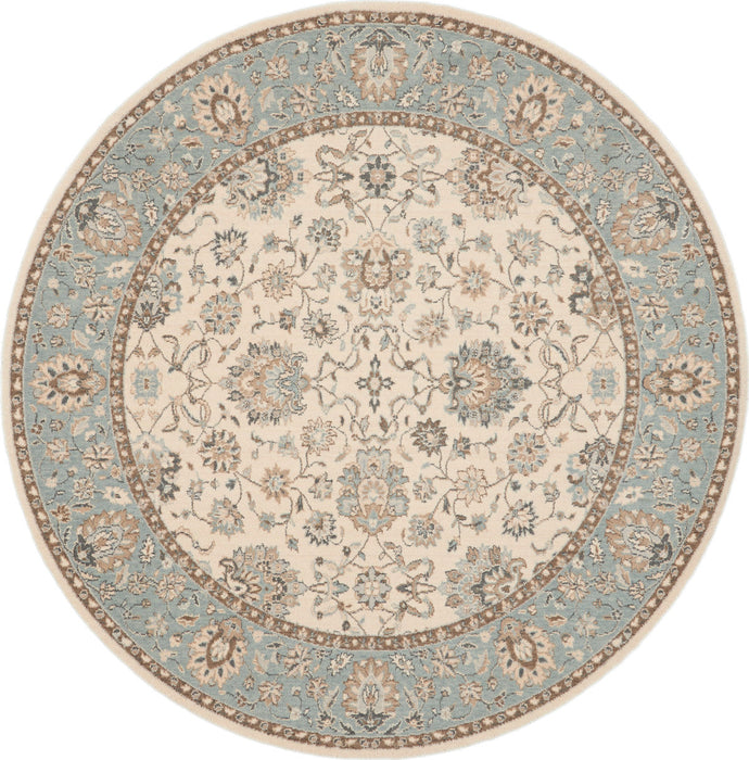 Nourison Living Treasures LI16 Ivory/Aqua Area Rug