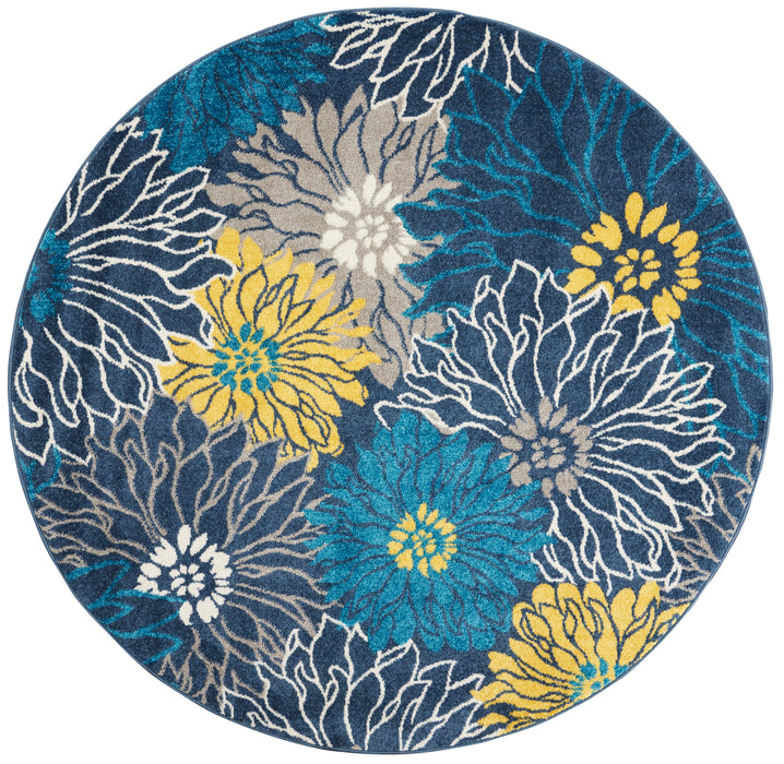 Nourison Passion PSN17 Blue Area Rug