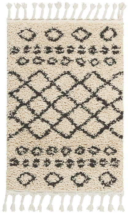 Nourison Moroccan Shag MRS02 Cream Area Rug