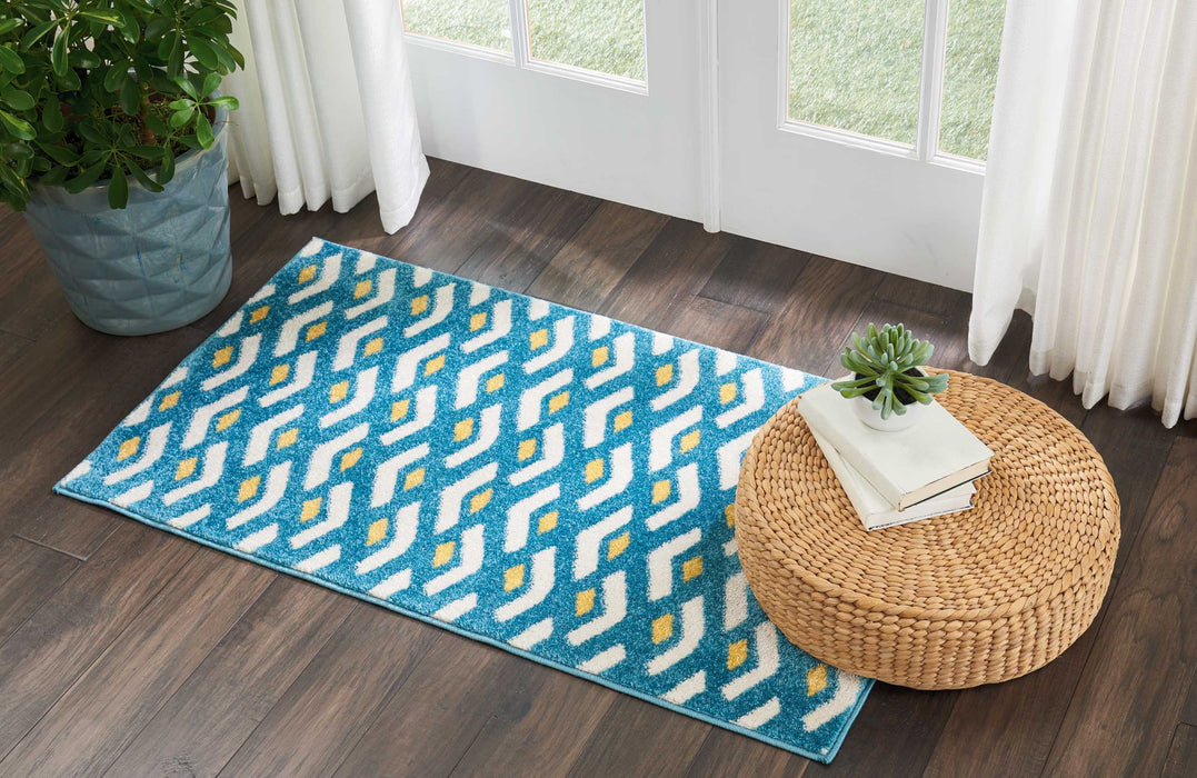 Nourison Harper DS300 Blue Area Rug