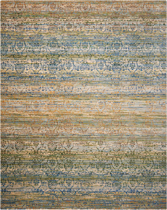 Nourison Rhapsody RH003 Beige/Blue Area Rug