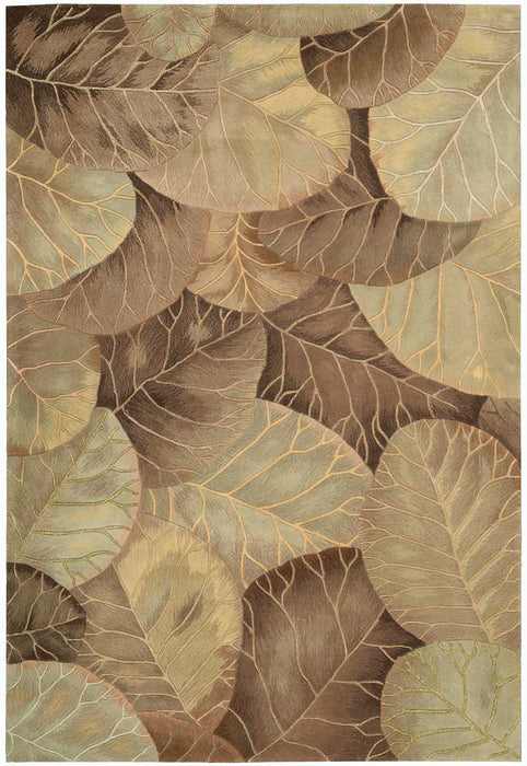 Nourison Tropics TS12 Brown/Green Area Rug