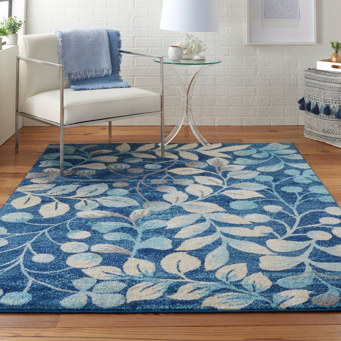 Nourison Tranquil TRA03 Navy Area Rug