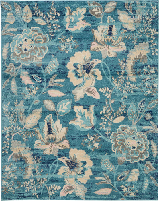 Nourison Tranquil TRA02 Turquoise Area Rug