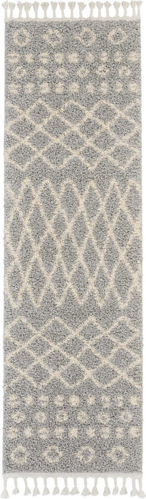 Nourison Moroccan Shag MRS02 Silver Area Rug