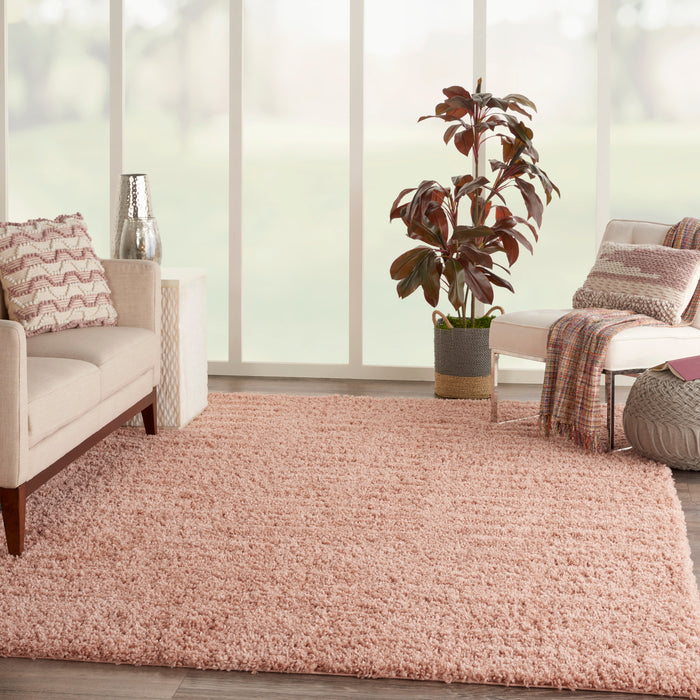 Nourison Malibu Shag MSG01 Blush Area Rug