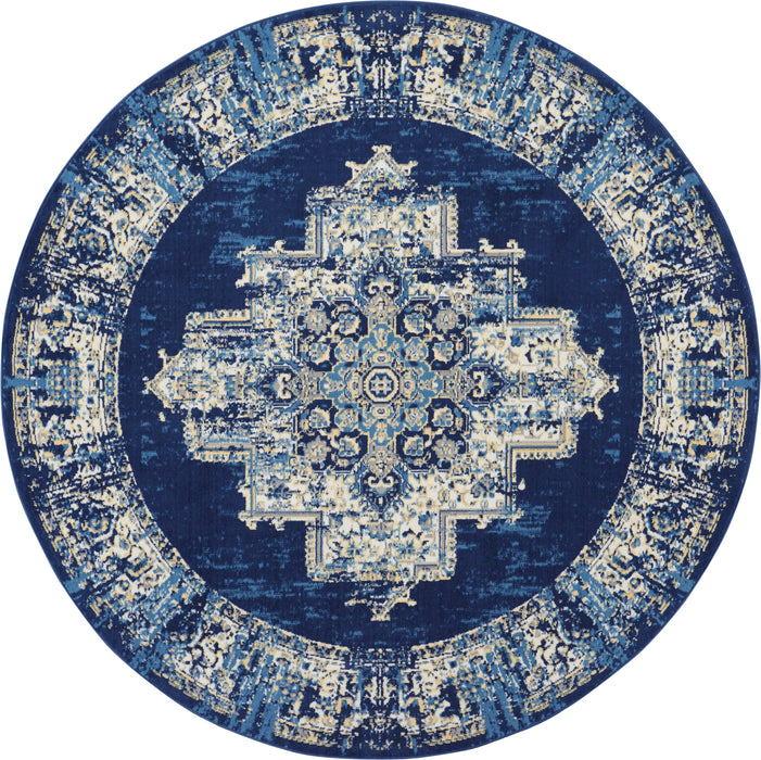 Nourison Grafix GRF14 Navy Blue Area Rug