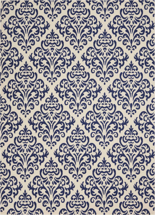 Nourison Grafix GRF06 White/Blue Area Rug