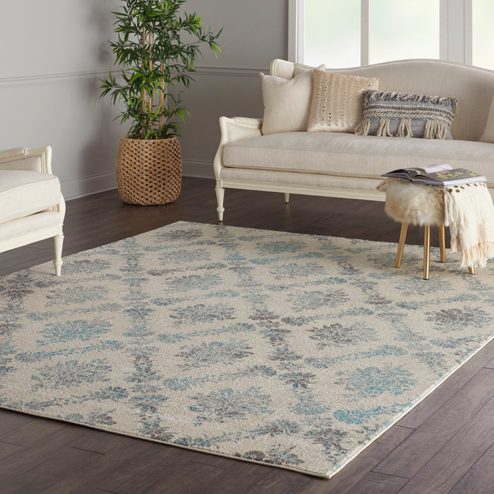 Nourison Tranquil TRA09 Ivory/Turquoise Area Rug