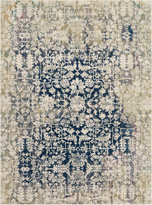 Nourison Fusion FSS12 Cream/Blue Area Rug