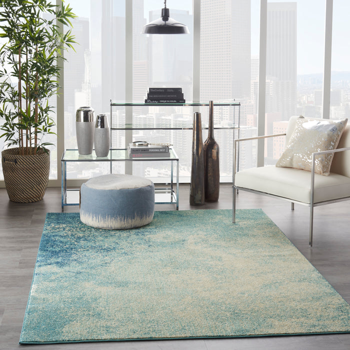 Nourison Passion PSN10 Navy/Light Blue Area Rug