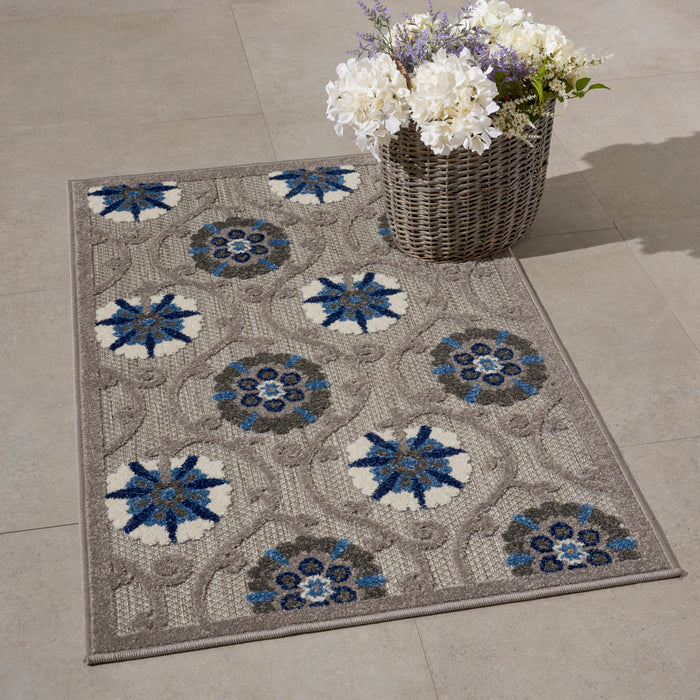 Nourison Aloha ALH19 Grey/Blue Area Rug