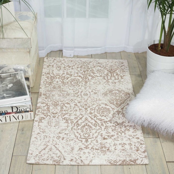 Nourison Damask DAS06 Ivory Area Rug