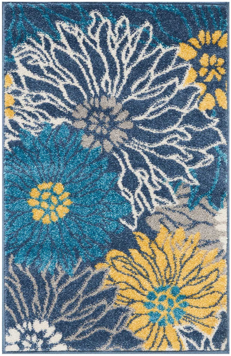 Nourison Passion PSN17 Blue Area Rug