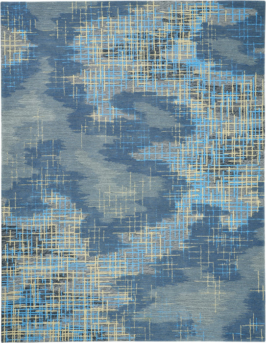 Nourison Symmetry SMM08 Blue/Beige Area Rug