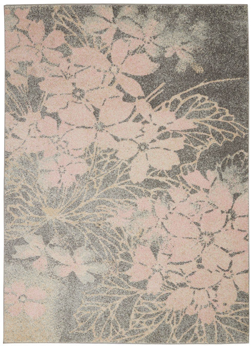 Nourison Tranquil TRA08 Grey/Pink Area Rug