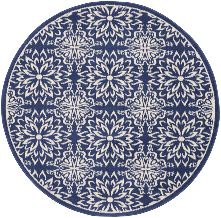 Nourison Jubilant JUB06 Navy/Ivory Area Rug