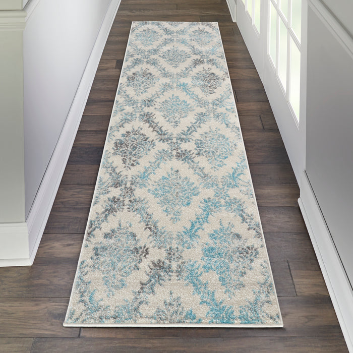 Nourison Tranquil TRA09 Ivory/Turquoise Area Rug