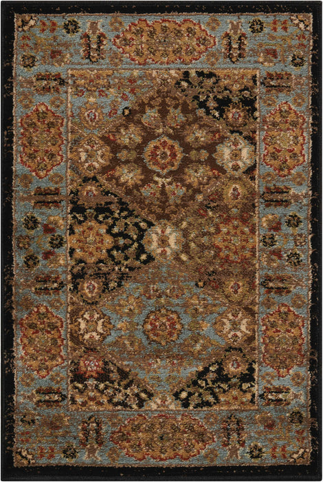 Nourison Delano DEL03 Black/Blue Area Rug