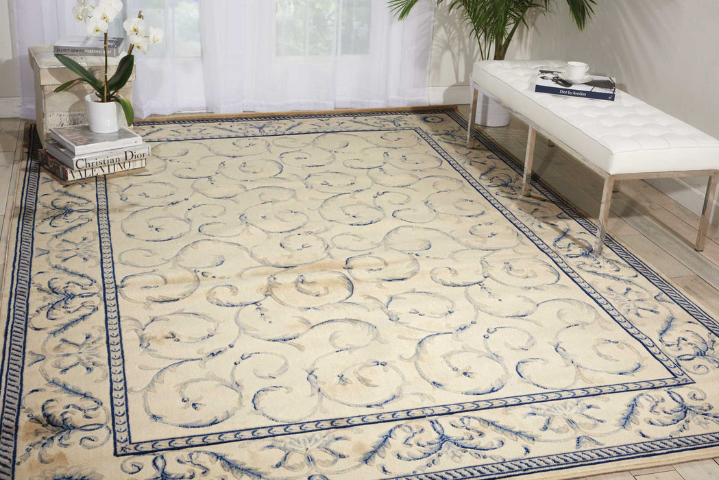 Nourison Somerset ST02 Ivory/Blue Area Rug