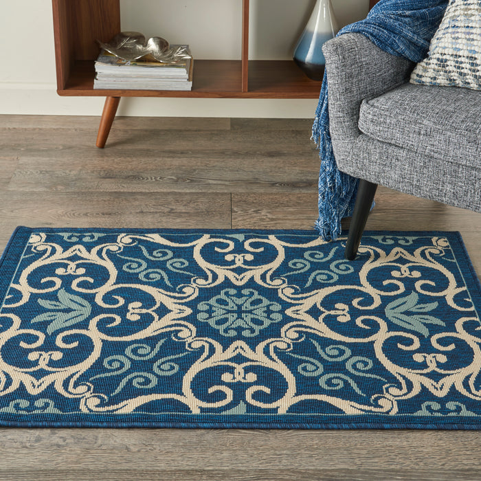 Nourison Caribbean CRB02 Navy Area Rug