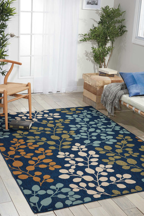 Nourison Caribbean CRB01 Navy Area Rug