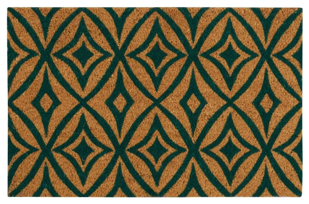 Waverly Greetings Centro Teal Doormat by Nourison, Rectangular 2'x3'